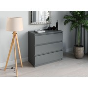 Комод Т-214  Колір корпусу Антрацит, Колір фасадів Антрацит